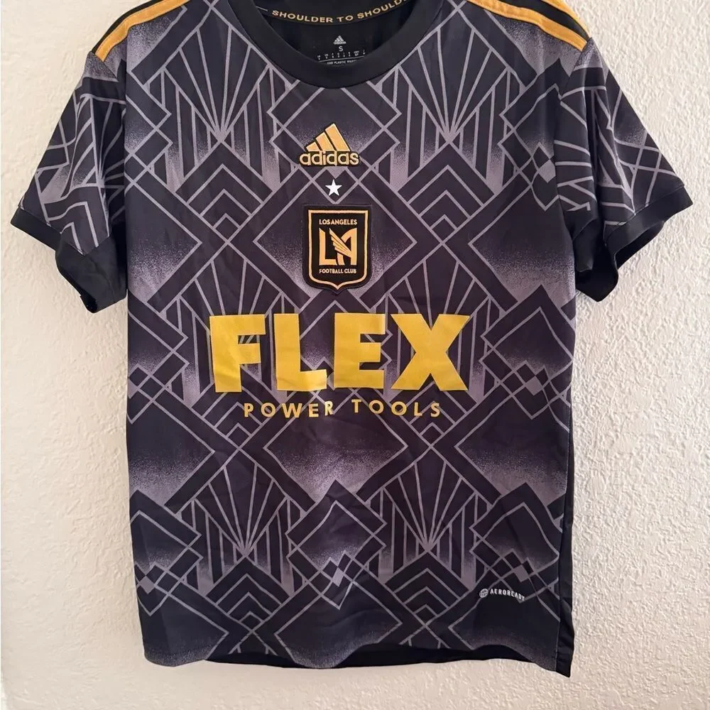 Adidas Kids LAFC Black and Gold Graphic Tee